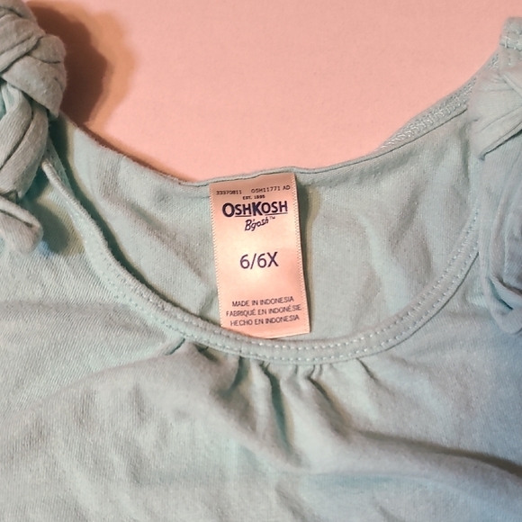 OshKosh Bgosh Girls Aqua (Teal) Sleeveless Top EUC Size 6/6X - Picture 3 of 8